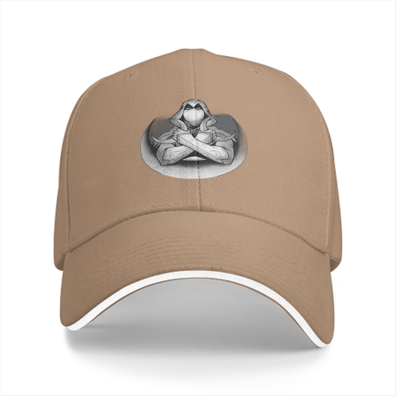 Black Baseball Cap With Hooded Assassin Character Print