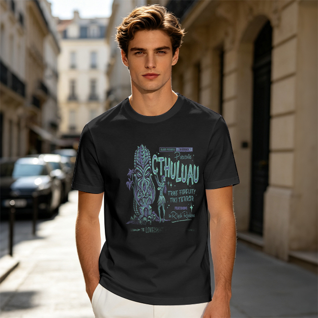 Cthuluau Tiki Terror Graphic T-Shirt Design