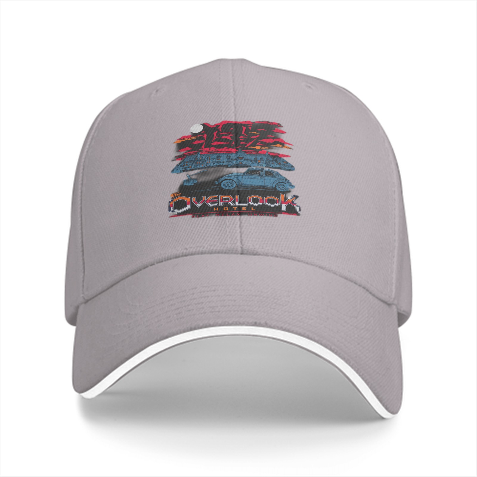 Black baseball cap with The Overlook Hotel graphic print