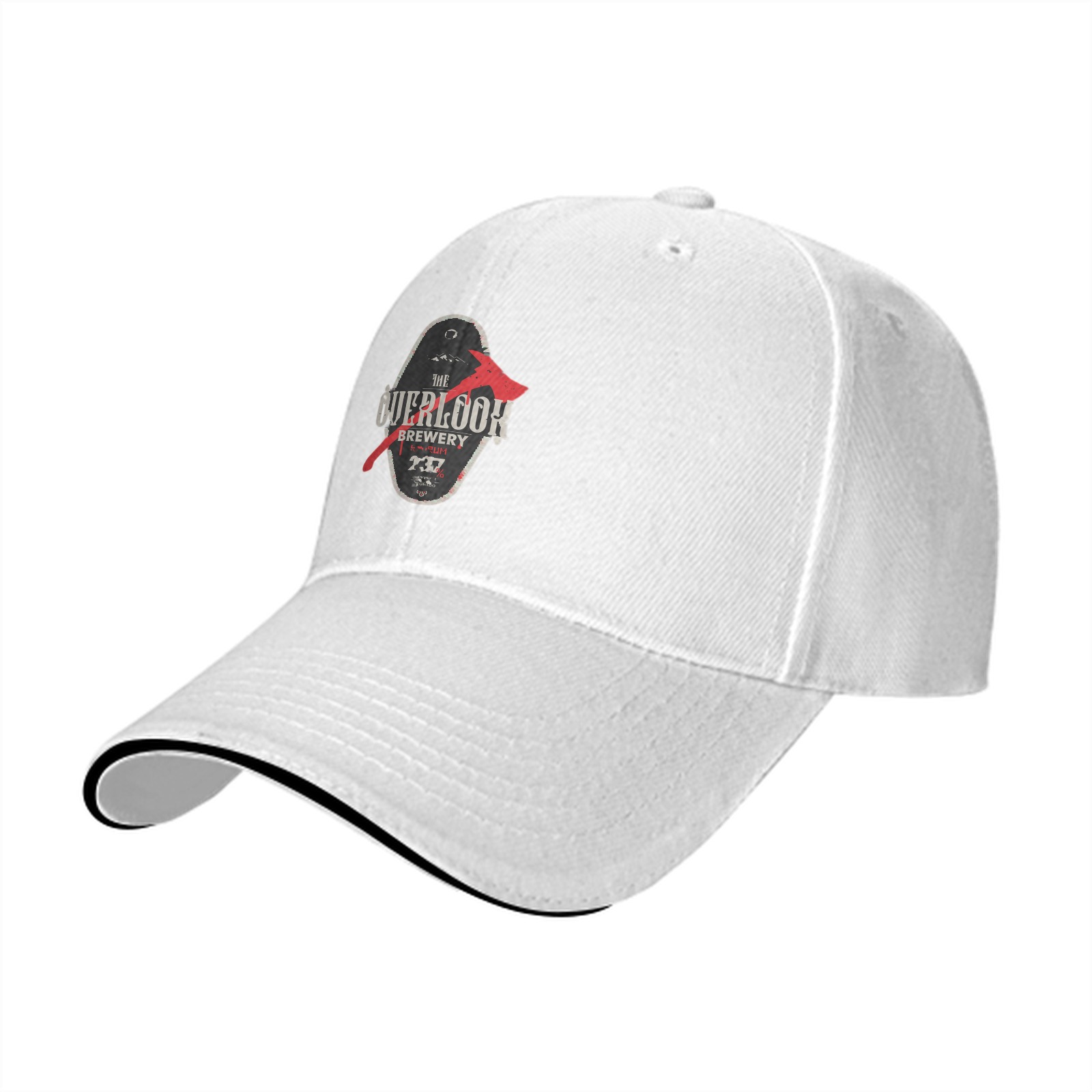 Black baseball cap with The Overlook Brewery axe graphic
