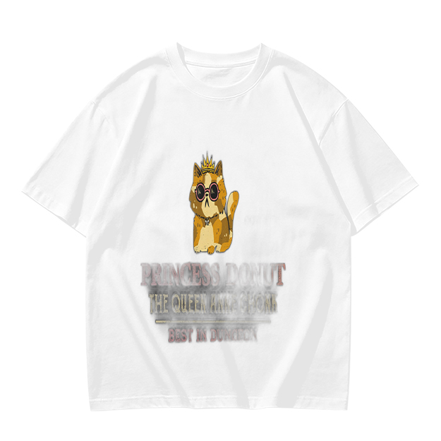 Olive T-Shirt With Princess Cat Graphic And Sunglasses