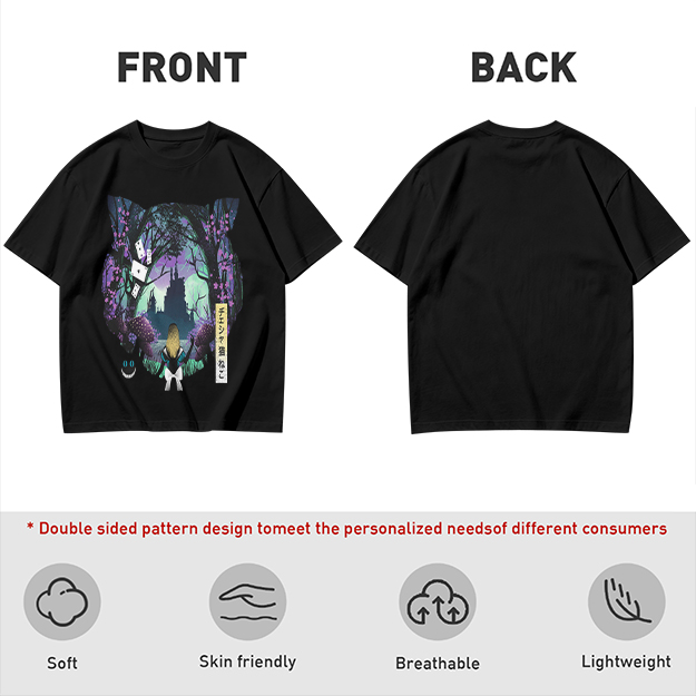 Cheshire Cat Wonderland Forest Graphic Tee