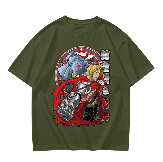 Fullmetal Alchemist Elric Brothers Graphic T-Shirt Design