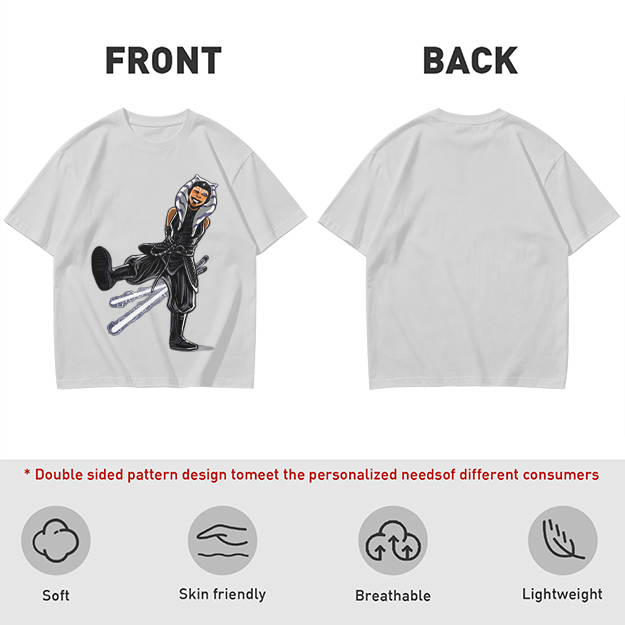 Olive T-Shirt Featuring Ahsoka Tano With Lightsabers