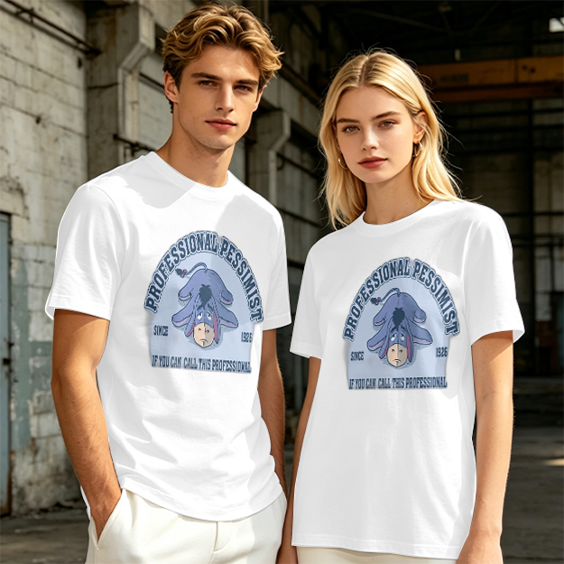 Olive t-shirt with Eeyore 'Professional Pessimist' print