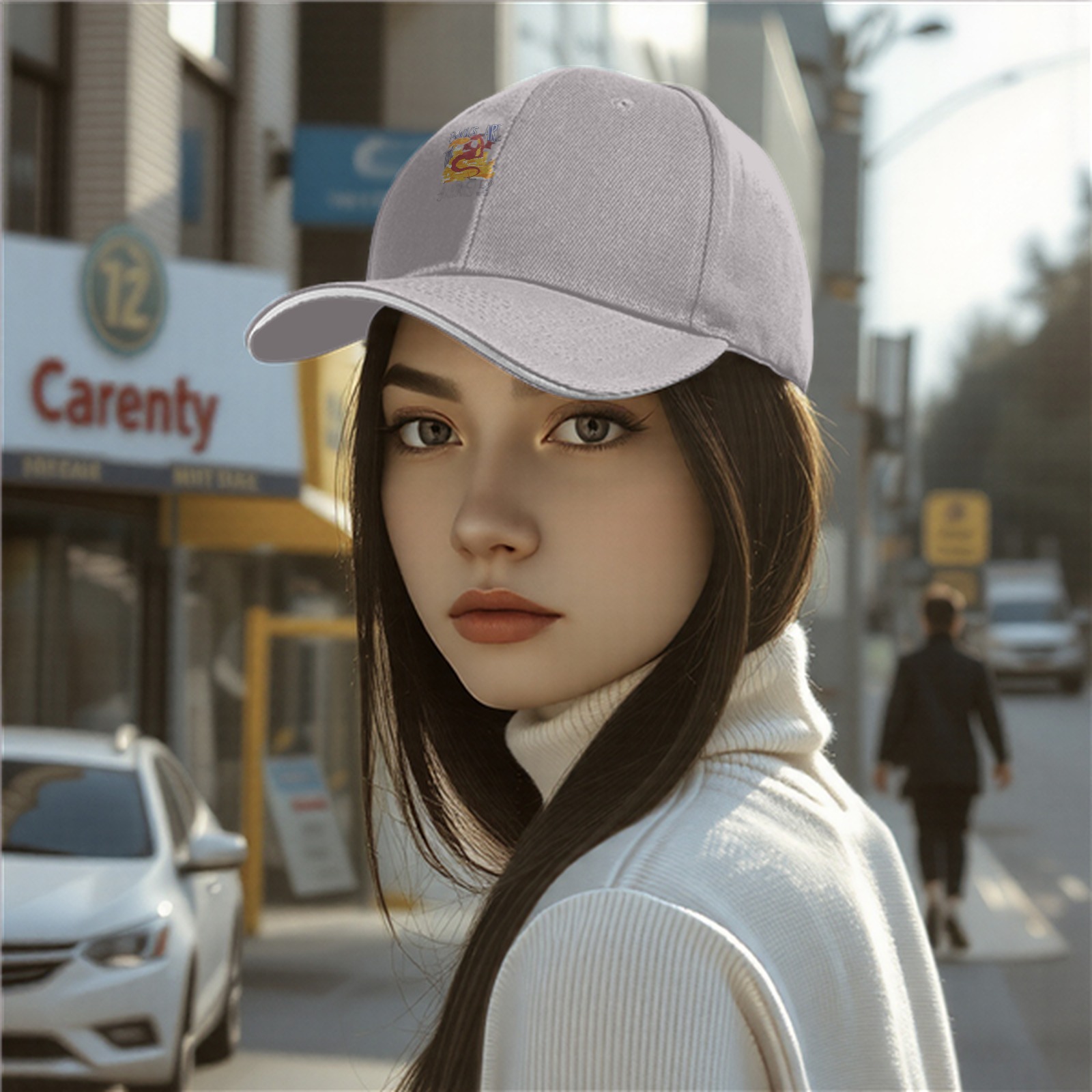 Black baseball cap with 'Books Are Treasure' dragon graphic