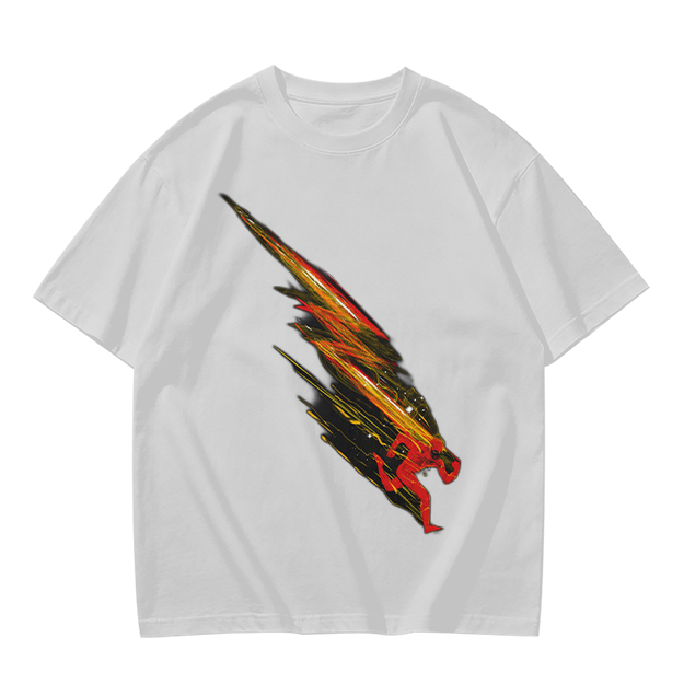 Olive T-shirt with Dynamic Speed Runner Graphic Print