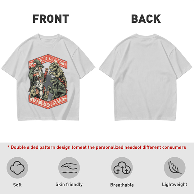 Epic Fight Showdown Wizards vs Lizards Graphic T-Shirt