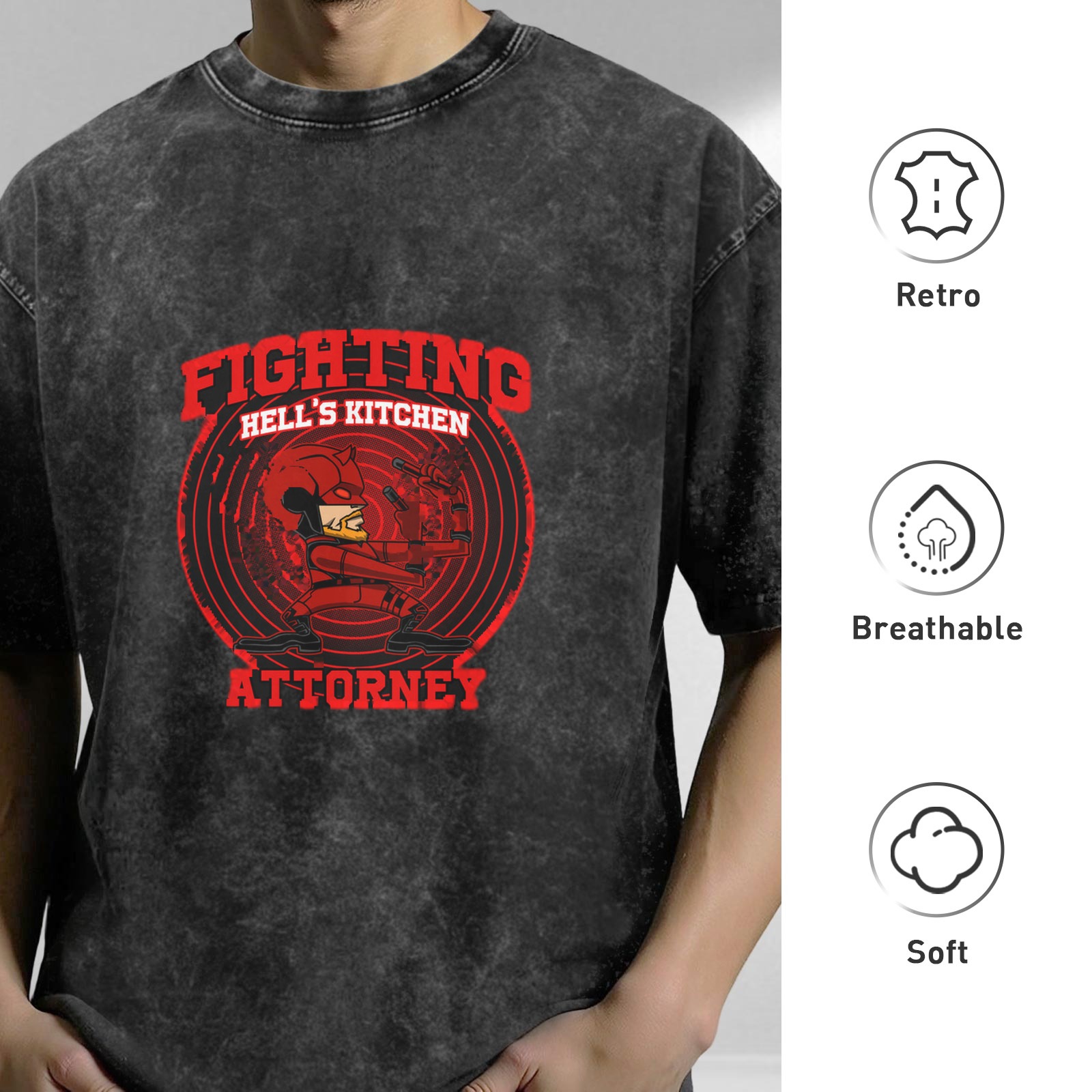 Fighting Hell's Kitchen Attorney Graphic Vintage T-Shirt