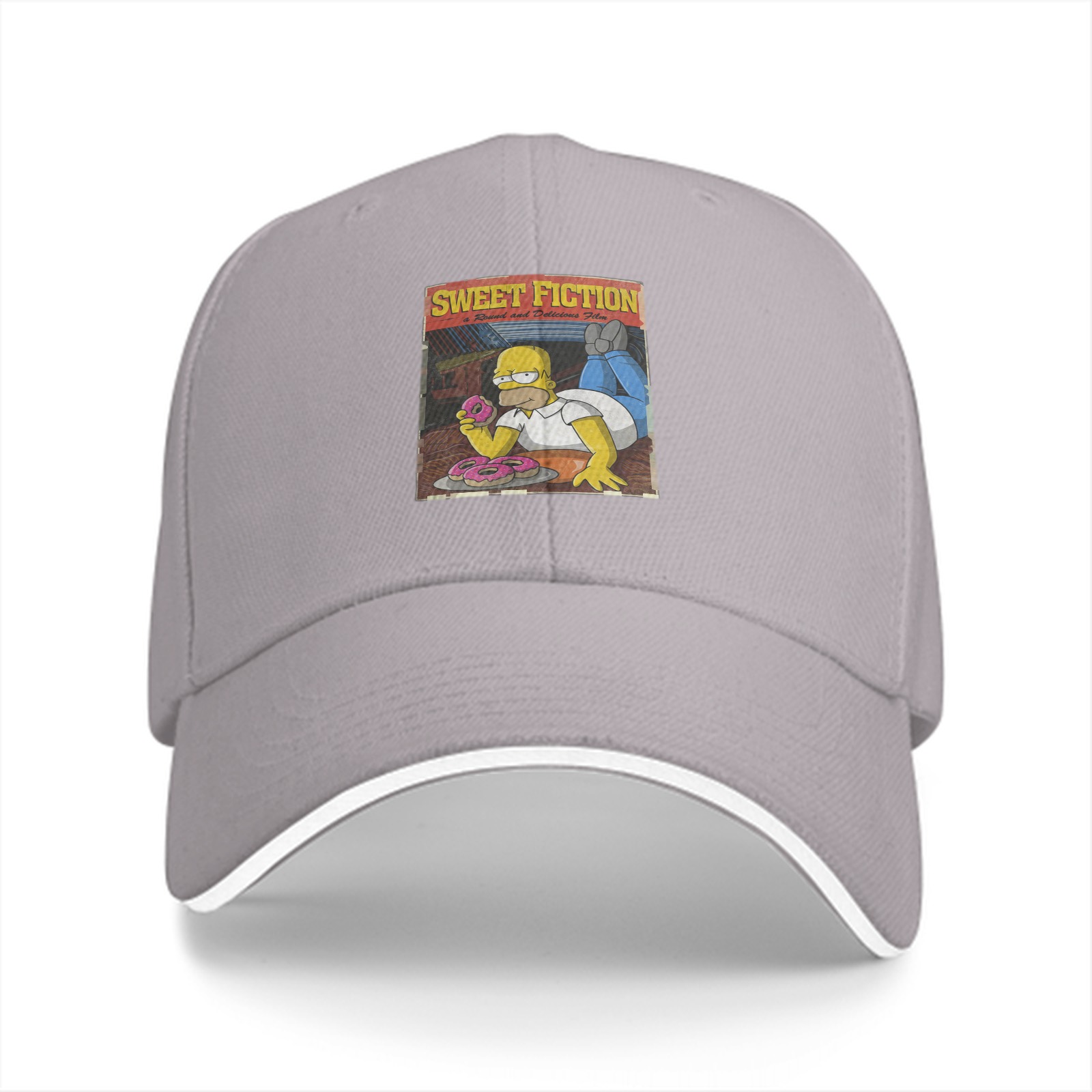 Black baseball cap with Homer Simpson Sweet Fiction graphic