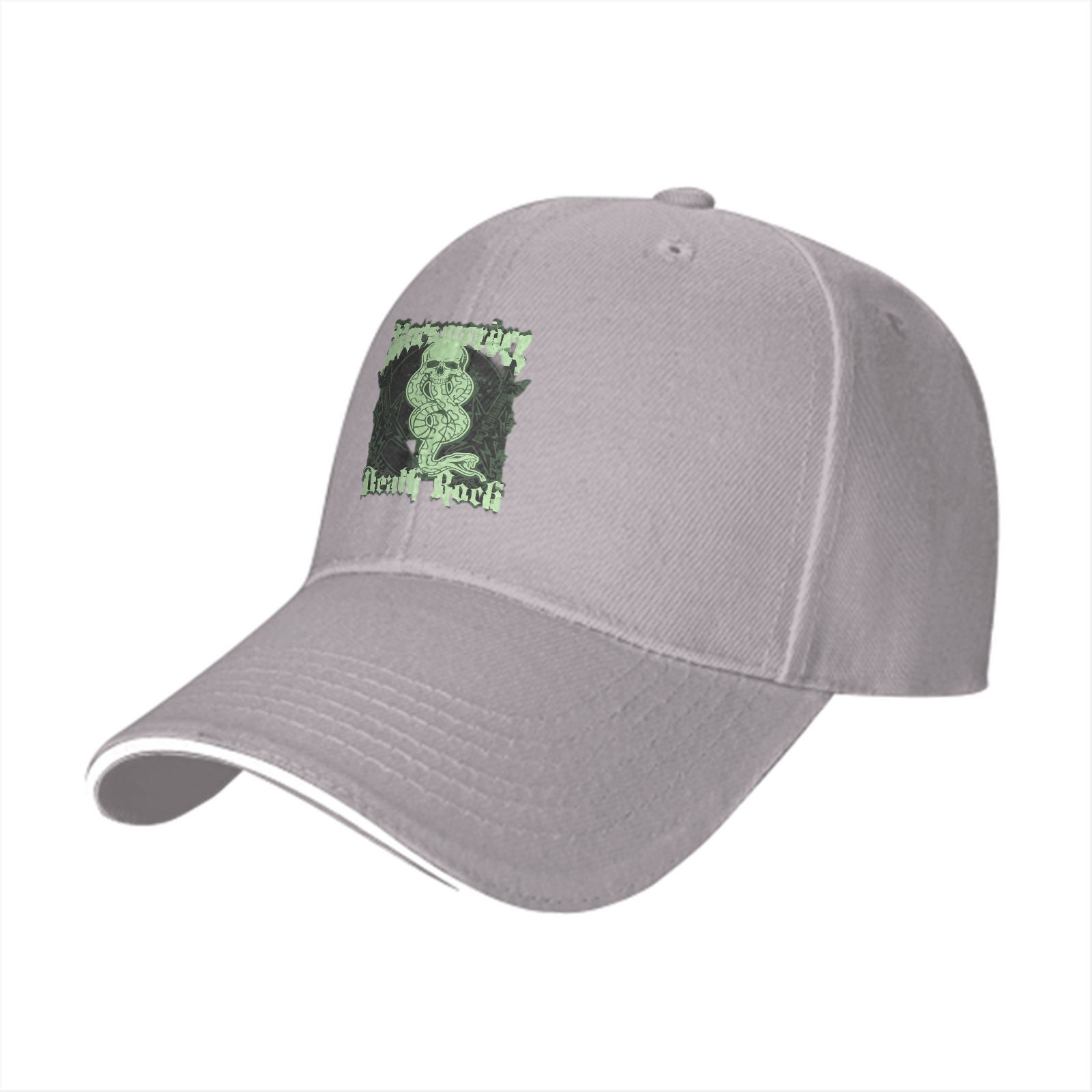 Black baseball cap with Death Rock snake skull graphic