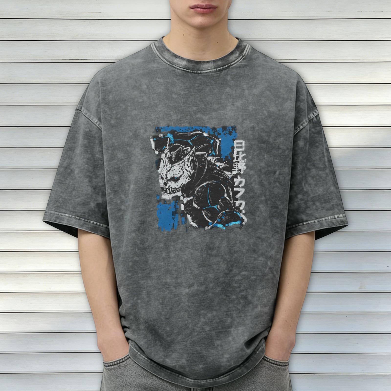 Kaiju No.8 Kafka Hibino Anime Graphic Vintage Wash T-shirt