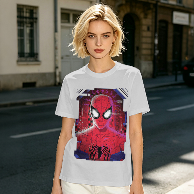 Olive Green Spider-Man Graphic Short Sleeve T-Shirt