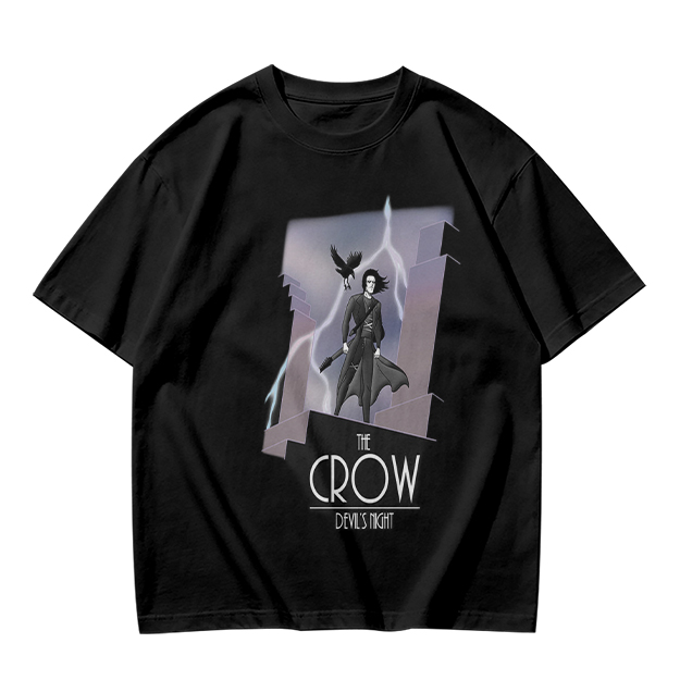 The Crow Devil's Night Graphic Print Olive T-Shirt