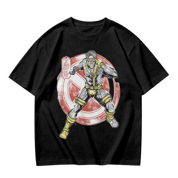 Olive T-shirt with Cyclops X-Men Superhero Graphic Print