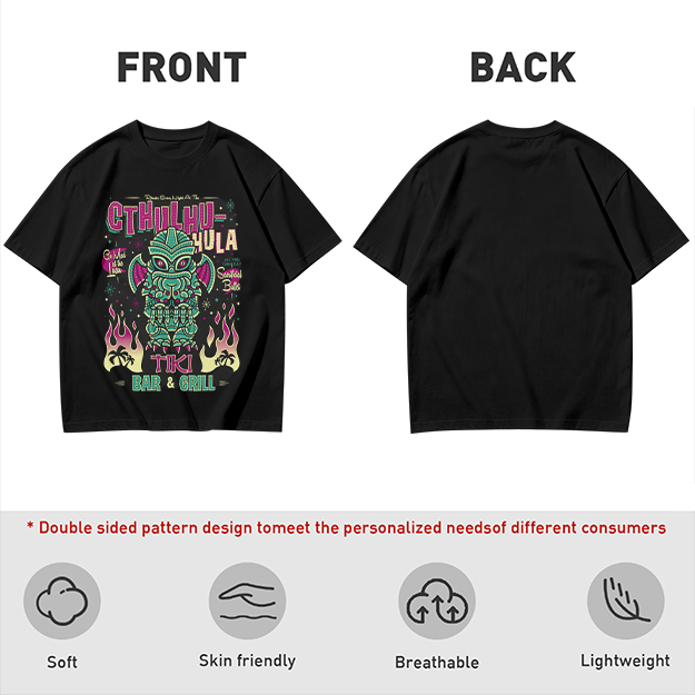 Cthulhu Hula Tiki Bar & Grill Graphic T-Shirt