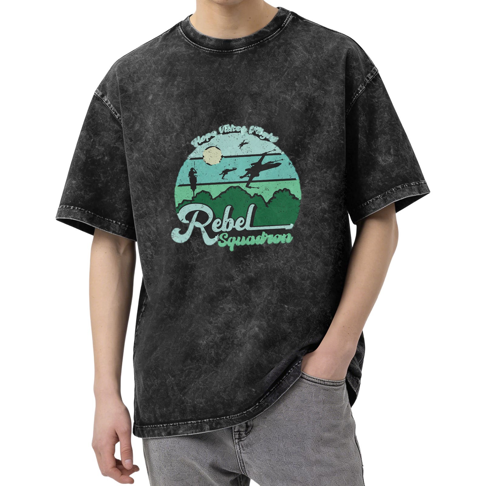 Rebel Squadron Star Wars Graphic Stonewashed T-Shirt