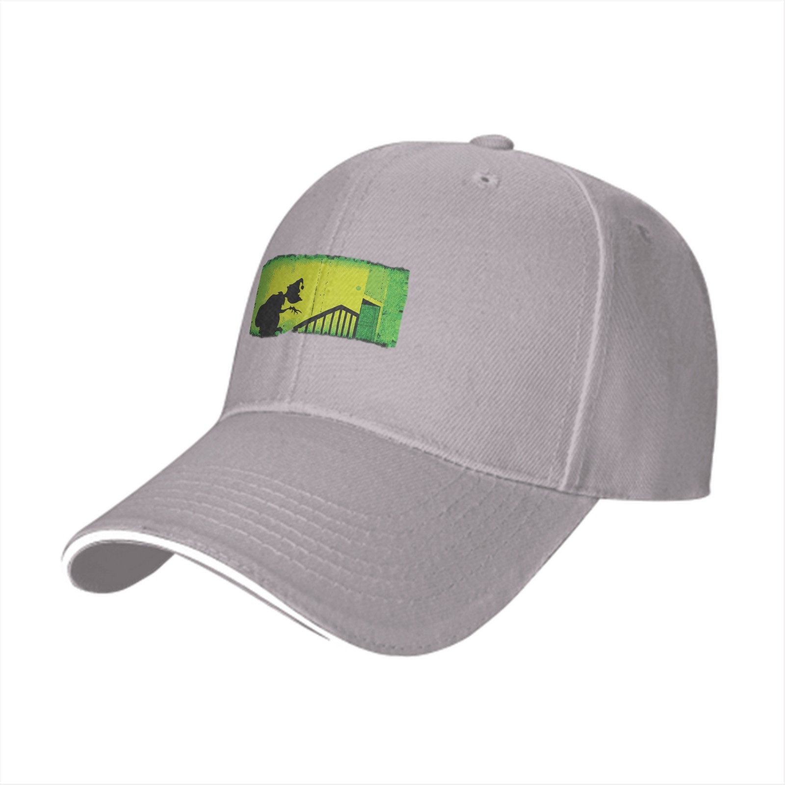 Baseball Cap with Grinch Stealing Christmas Silhouette Art
