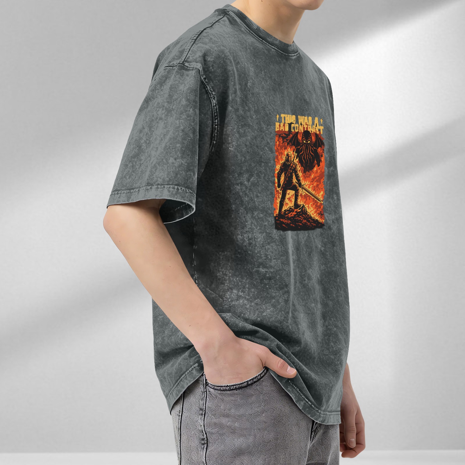 This Was A Bad Contract Dark Fantasy Graphic T-Shirt