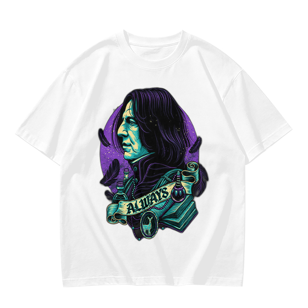 Olive T-Shirt With Severus Snape 'Always' Fantasy Art Print