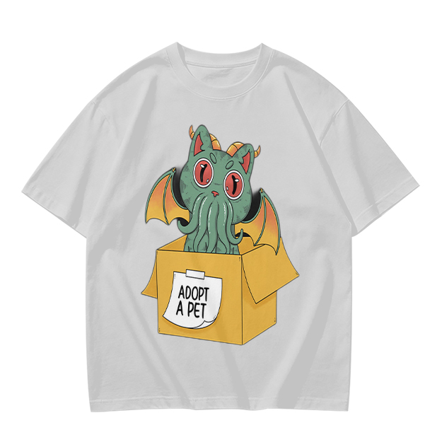 Adopt a Pet Cthulhu Cat Monster Graphic T-Shirt