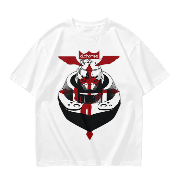 Olive T-Shirt with Knight Helmet Graphic Print