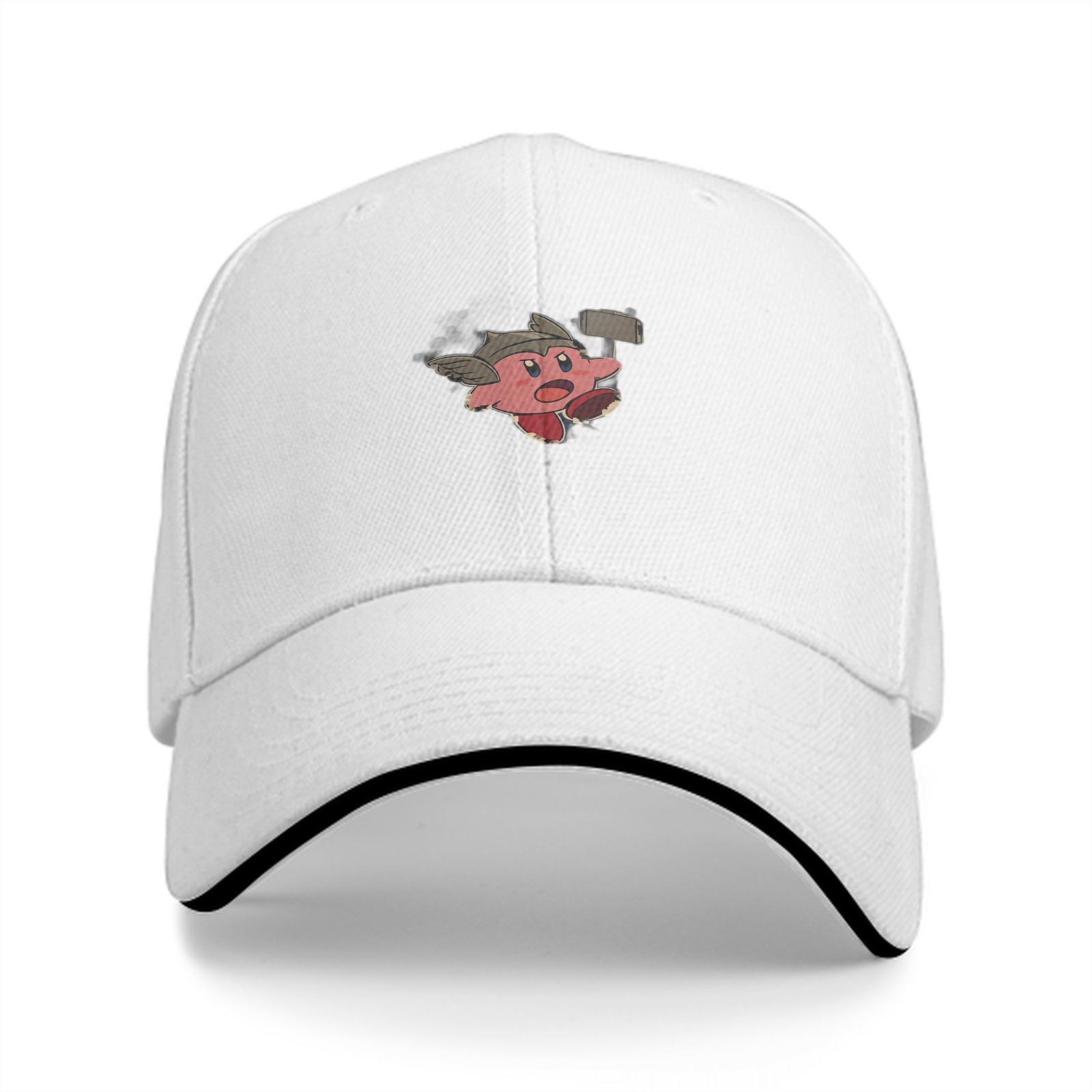 Black Baseball Cap With Thor Kirby Graphic Print