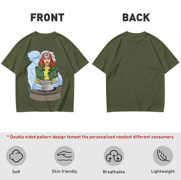 X-Men Rogue and Iceman Pottery Graphic Tee