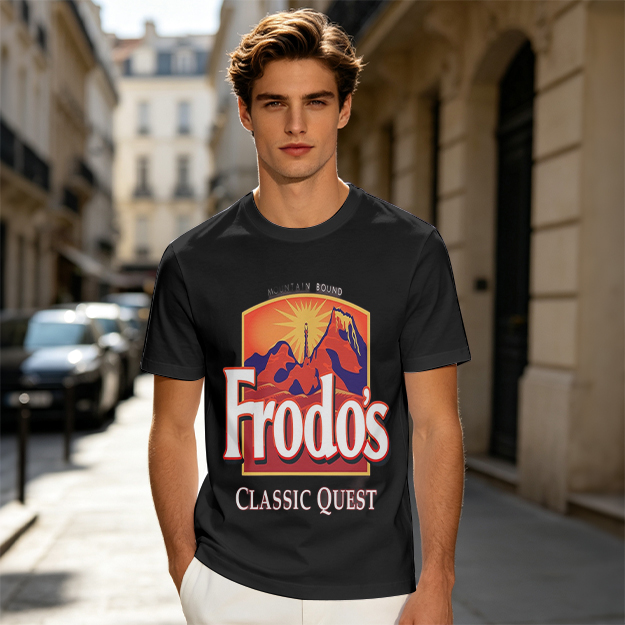Frodo's Classic Quest Mountain Graphic T-Shirt Print Design