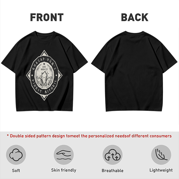 Olive Green T-Shirt with Khazad-dum's Finest Mithril Print
