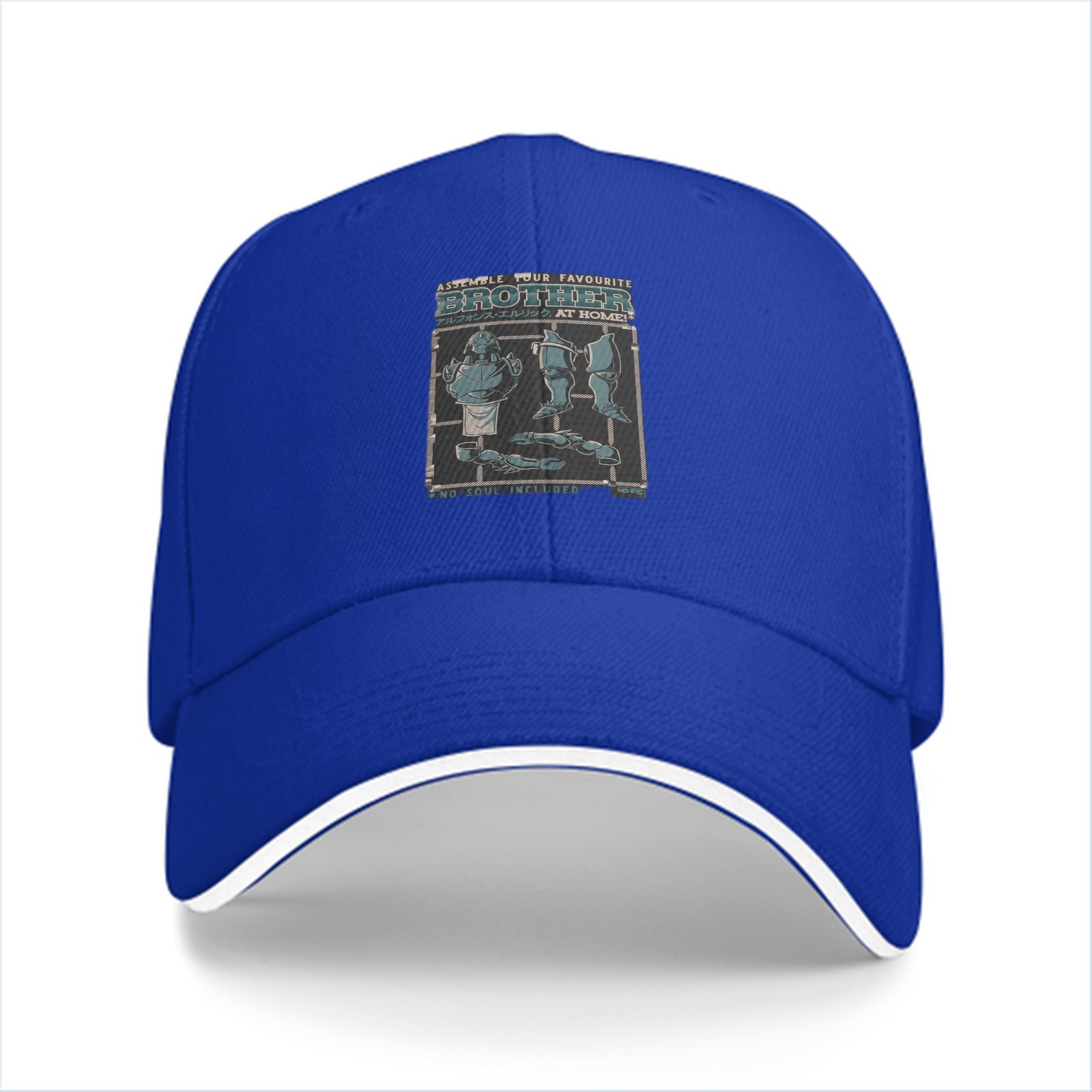 Black Baseball Cap With Funny Brother Assembly Graphic Print