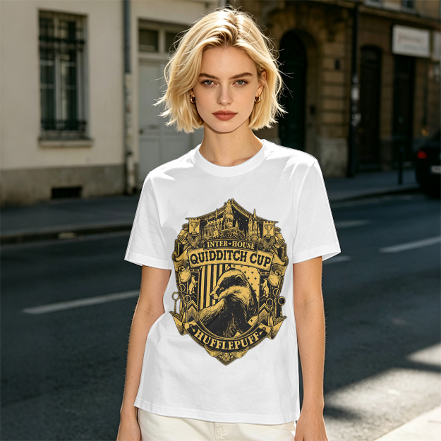 Hufflepuff Inter-House Quidditch Cup Crest T-Shirt