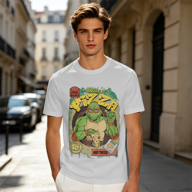 Teenage Mutant Ninja Turtle Mike's Pizza Graphic T-Shirt