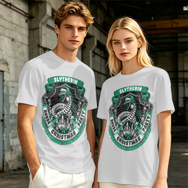 Slytherin House Christmas Party Themed Graphic T-Shirt