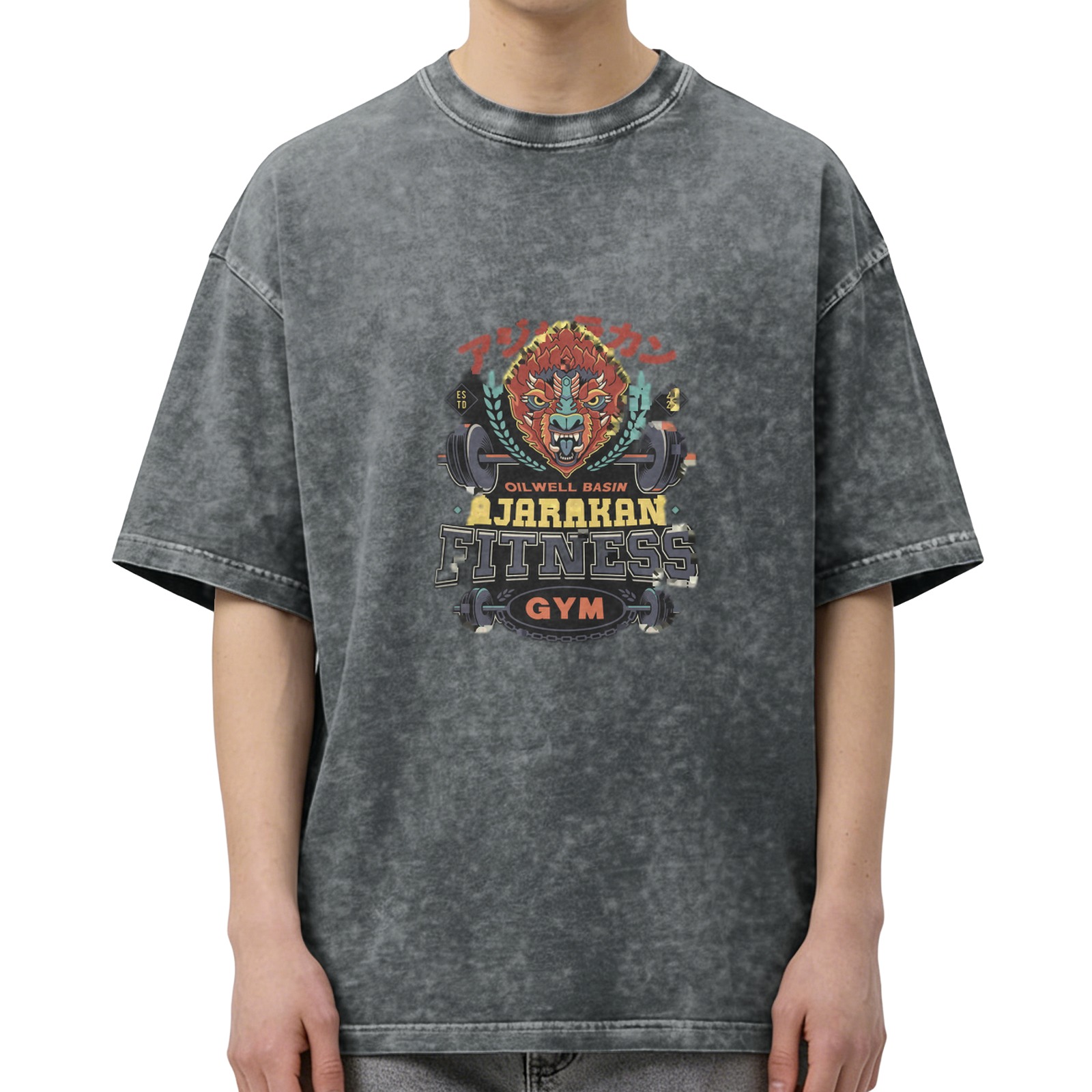 Ajarakan Fitness Gym Vintage Graphic T-Shirt