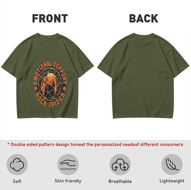 Emotional Support Rock Spider Graphic T-Shirt Design