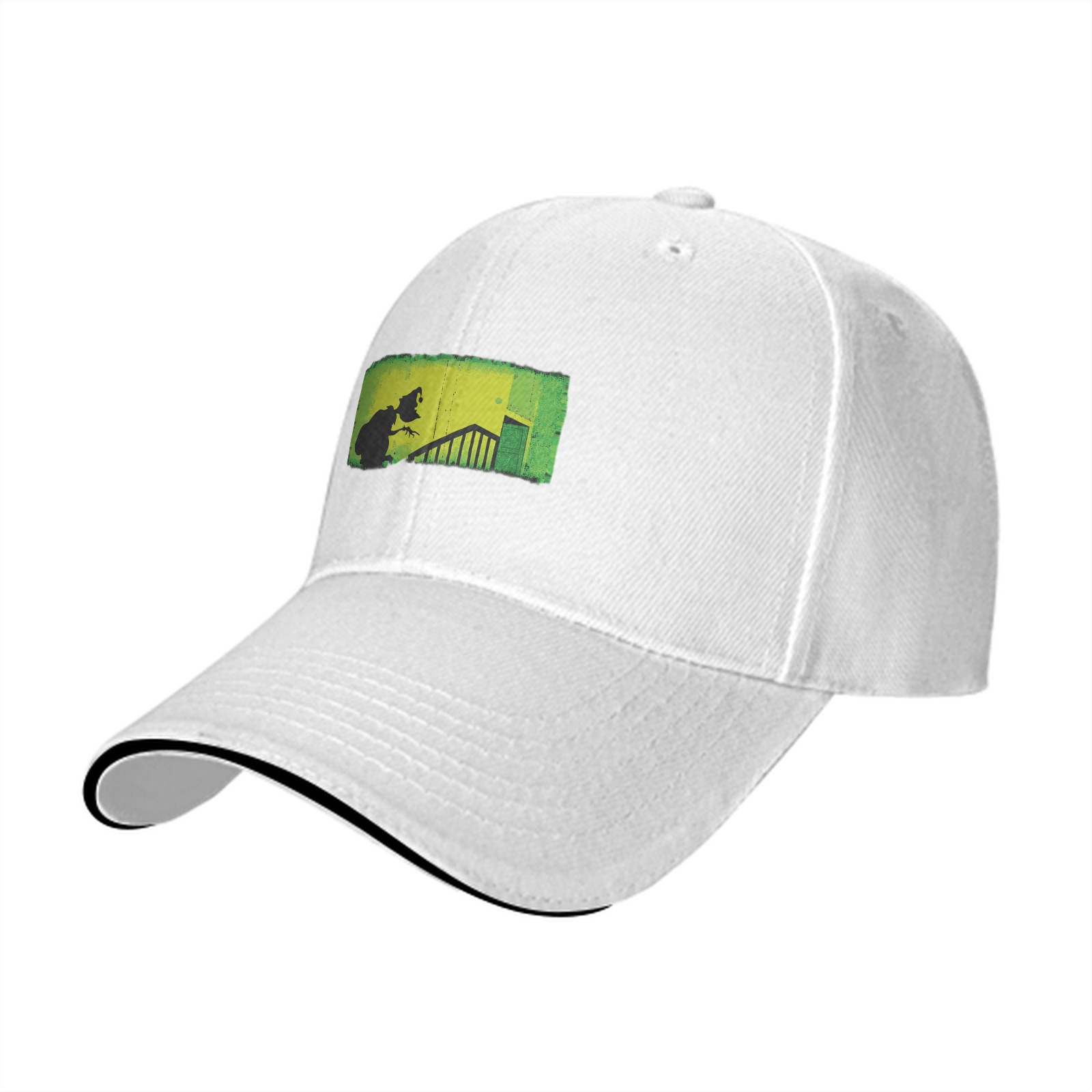 Baseball Cap with Grinch Stealing Christmas Silhouette Art