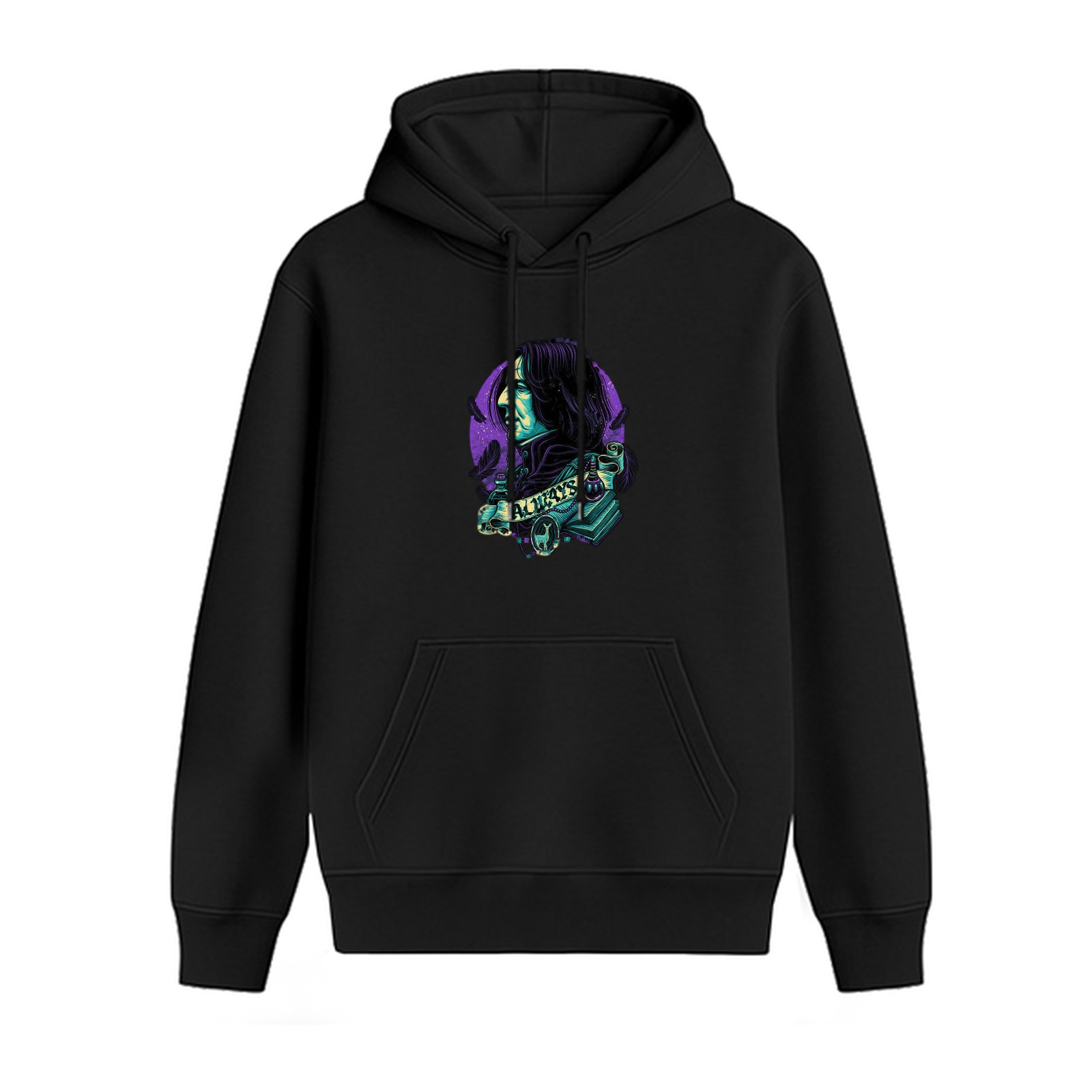 Black hoodie with Severus Snape 'Always' graphic print