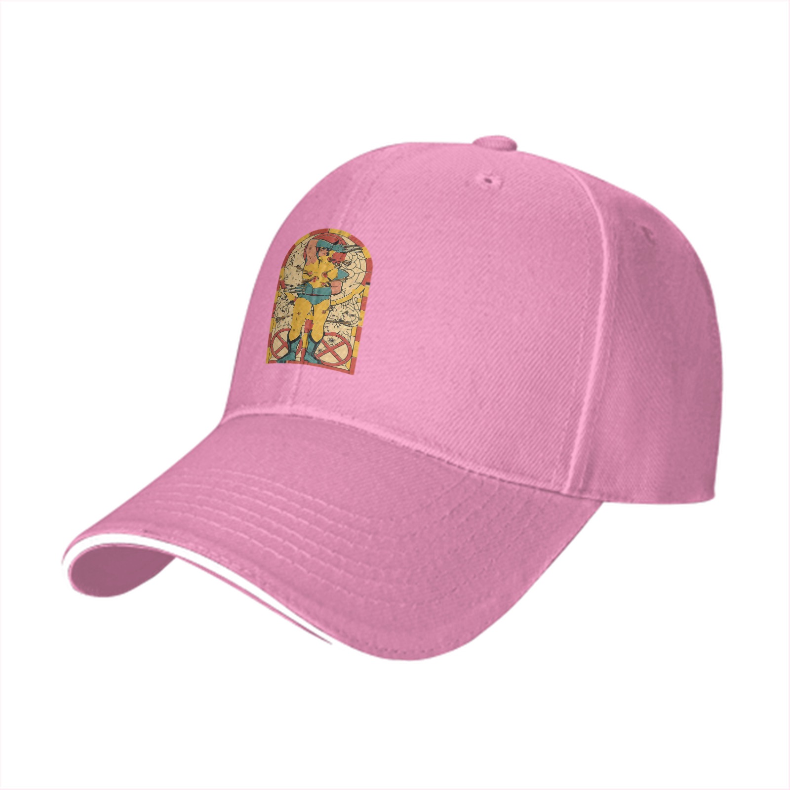Black baseball cap with retro Wolverine X-Men graphic print