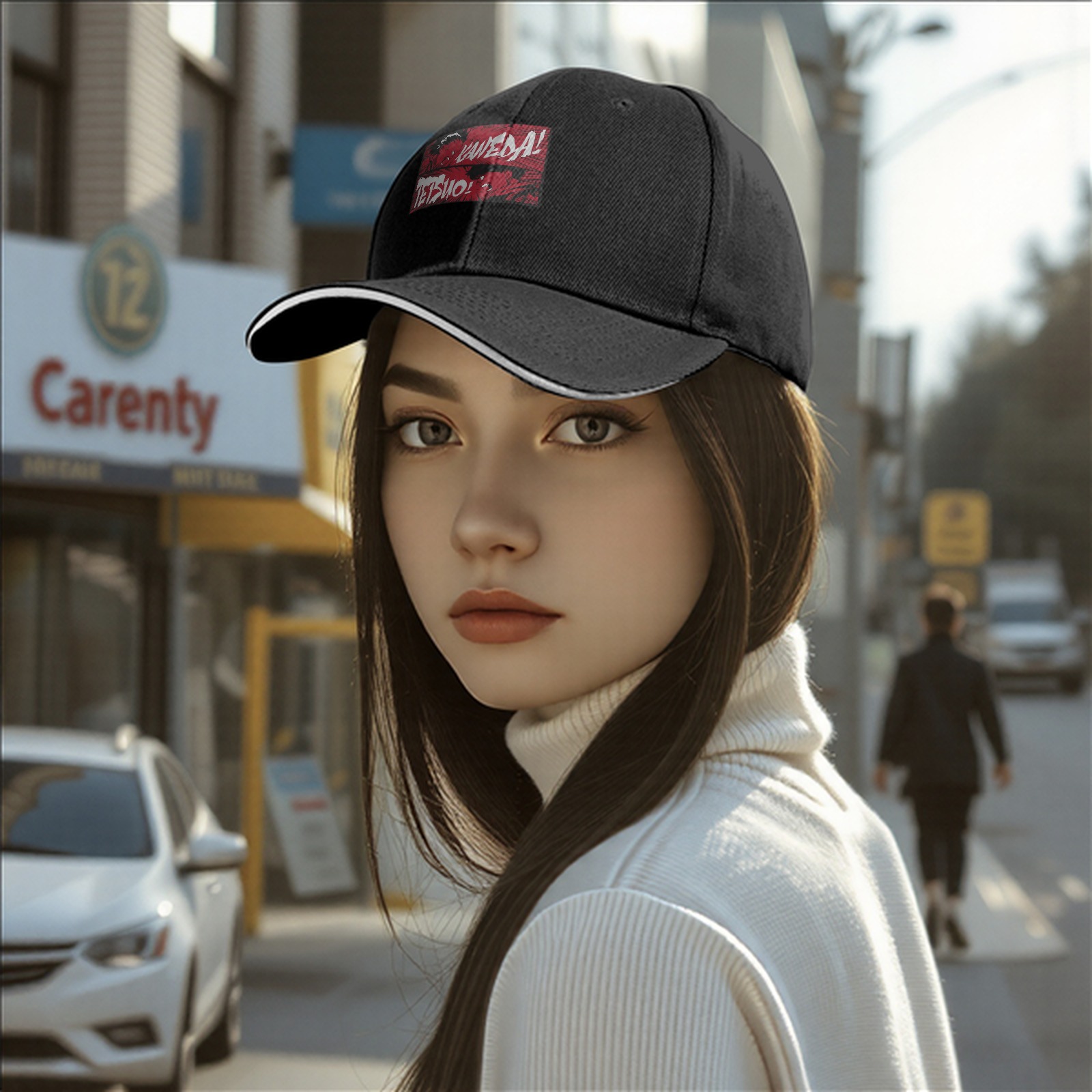 Black baseball cap with Kaneda Tetsuo anime graphic print