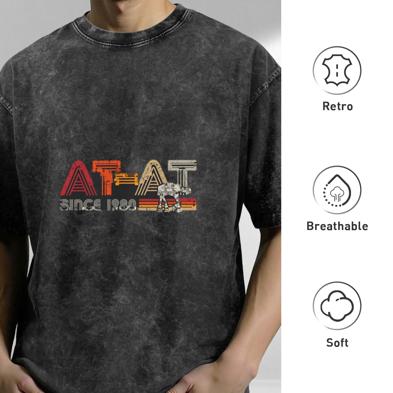 Star Wars AT-AT Since 1980 Vintage Wash Graphic T-Shirt