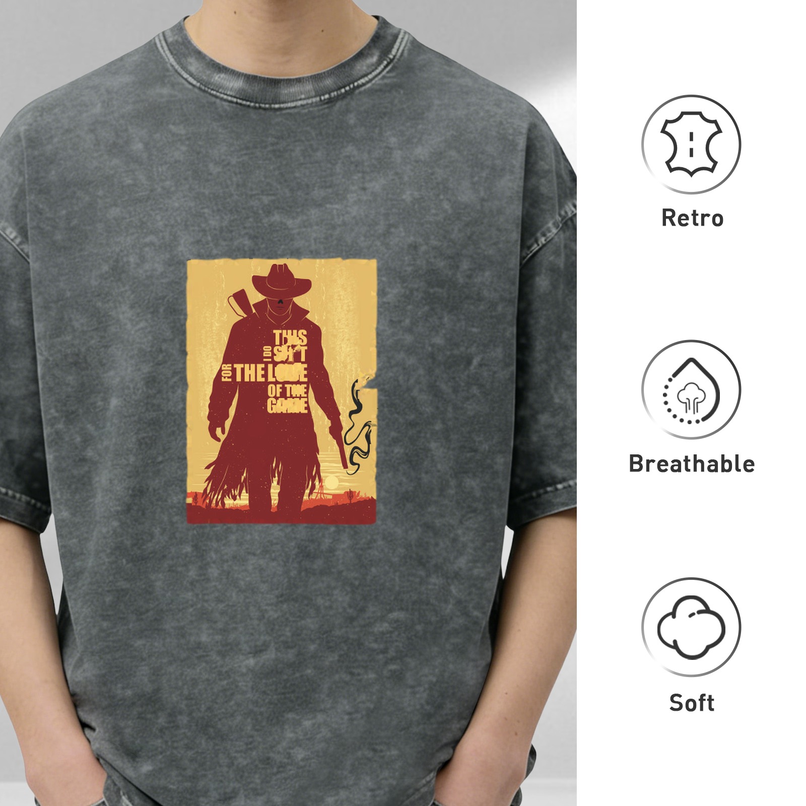 Vintage Western Cowboy Graphic T-Shirt