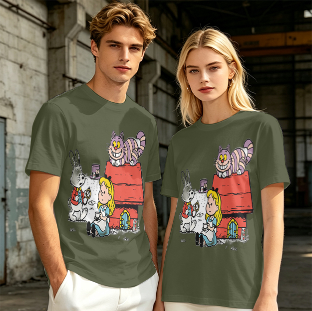 Alice in Wonderland Characters Graphic Tee for Fans