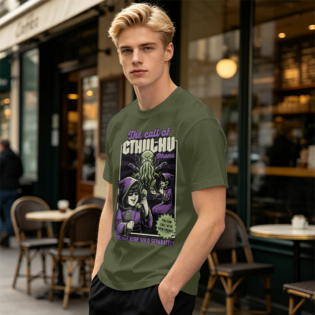 The Call of Cthulhu Phone Funny Graphic T-Shirt