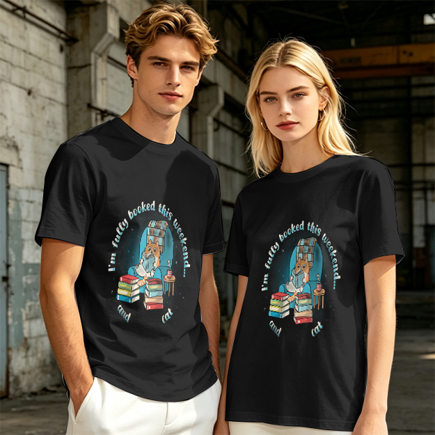 I'm Fully Booked This Weekend Cat Reading T-Shirt