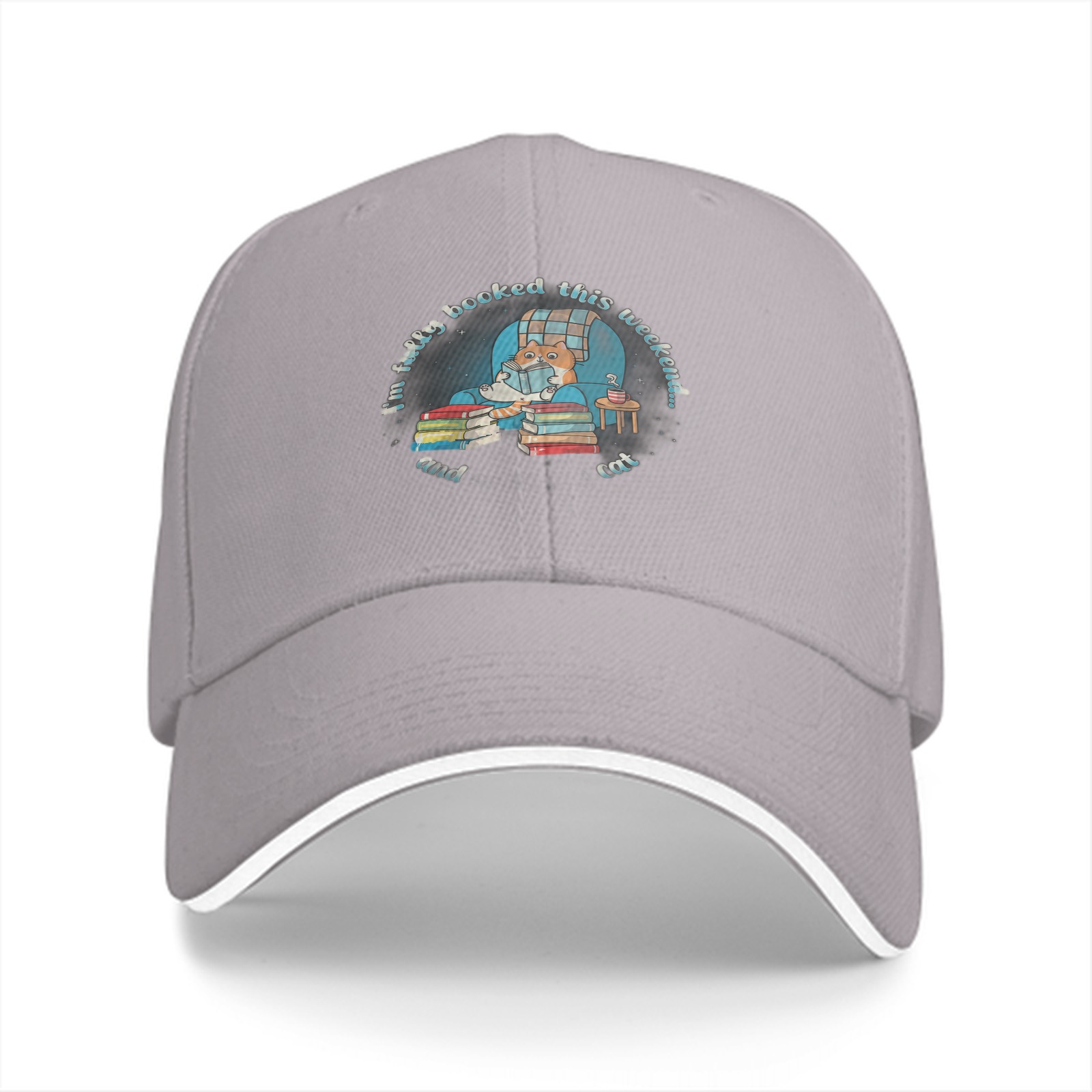 I'm Fully Booked This Weekend Cat Reading Baseball Cap