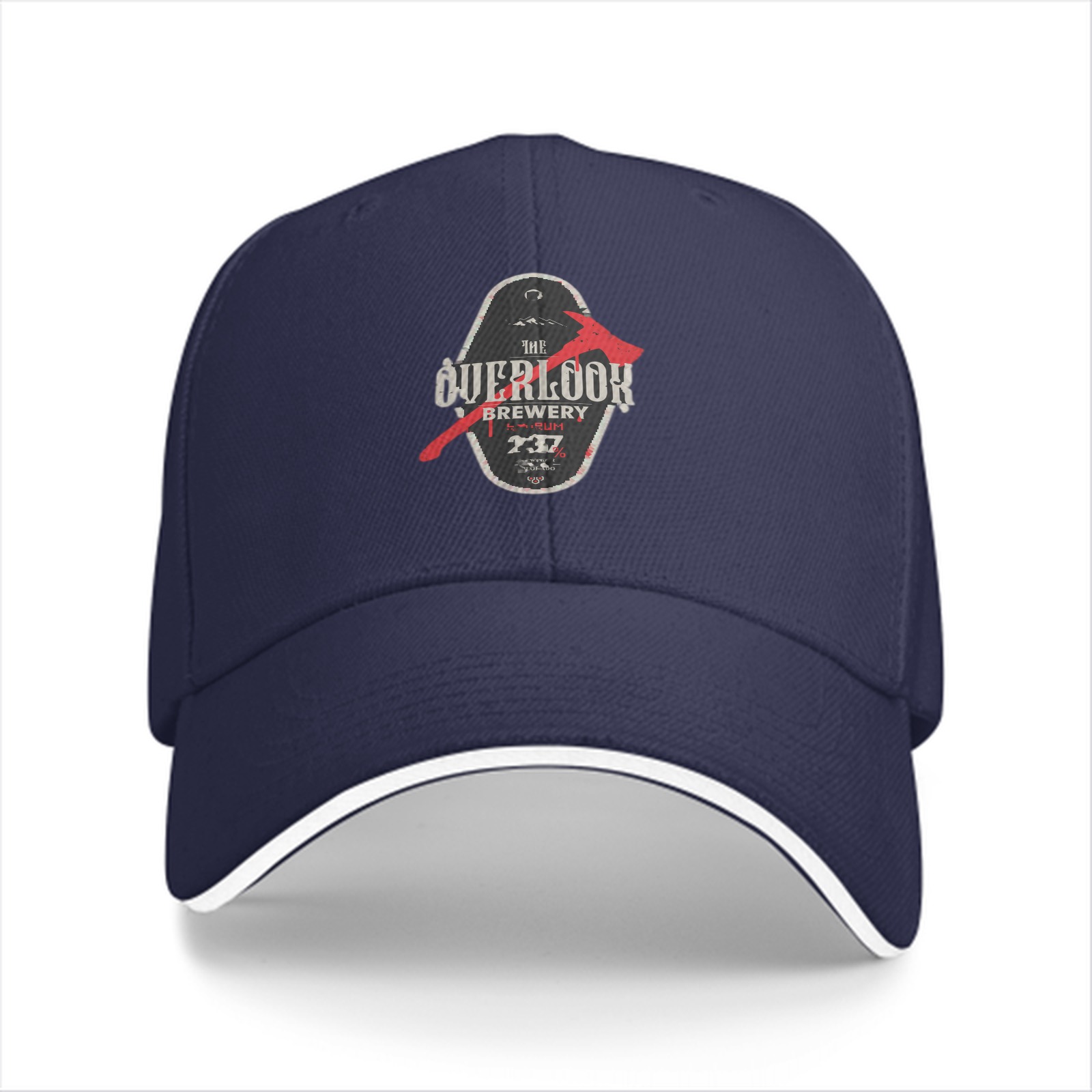 Black baseball cap with The Overlook Brewery axe graphic