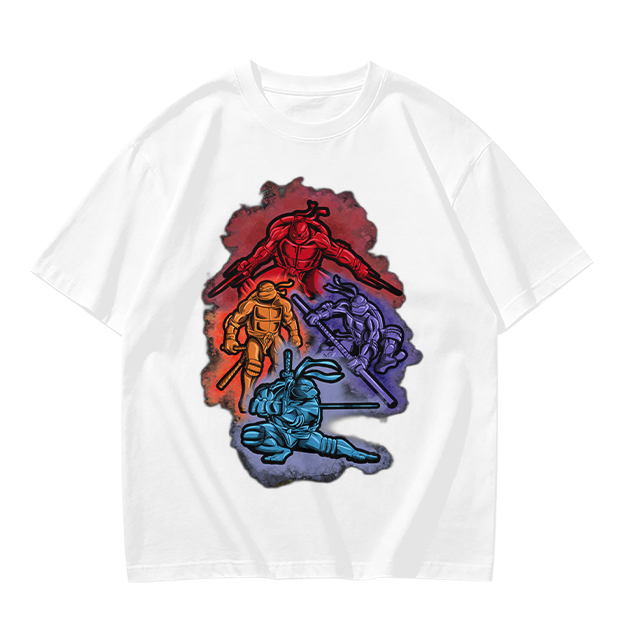 Olive T-shirt with Mutant Ninja Turtles Graphic Print