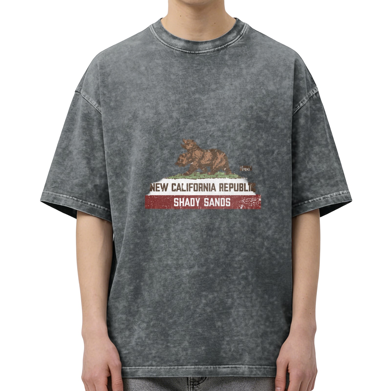 New California Republic Shady Sands Fallout Themed Vintage Wash T-Shirt