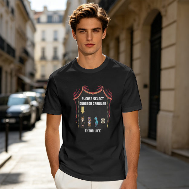 Dungeon Crawler Character Selection Gamer T-Shirt